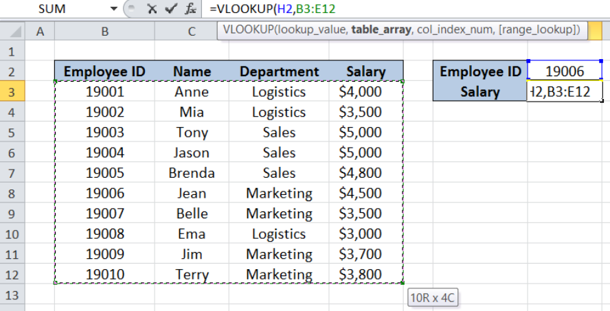 how to use vlookup in excel step by step