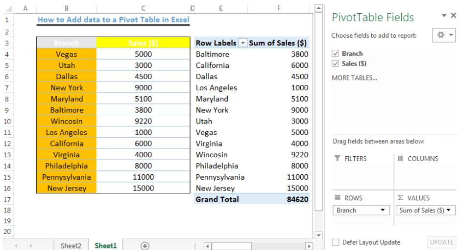 Excel pivot table Group Pivot