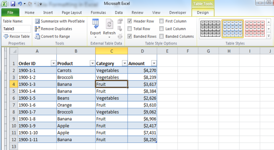 how to remove table formatting in excel